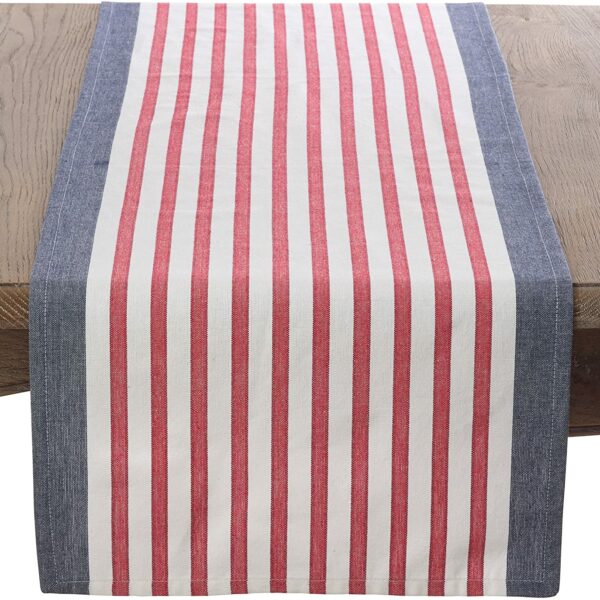 Hbard Collection: Red, White & Blue Stripe Table Runner