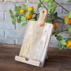 Vertical Mango Wood Cookbook Holder