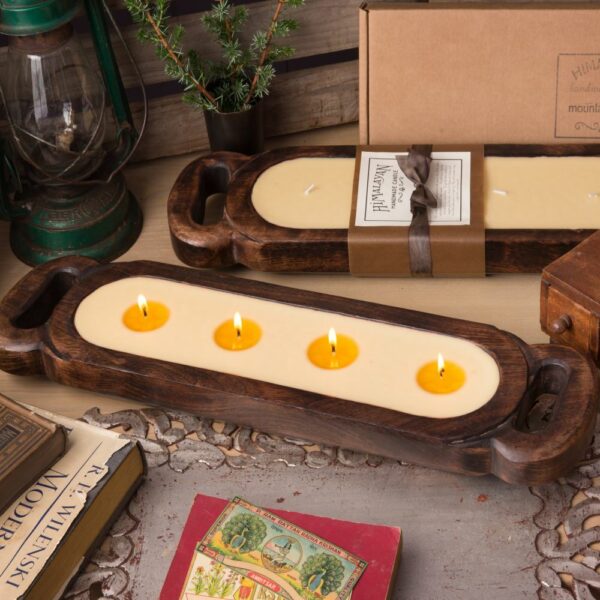 Wooden Candle Tray | Medium