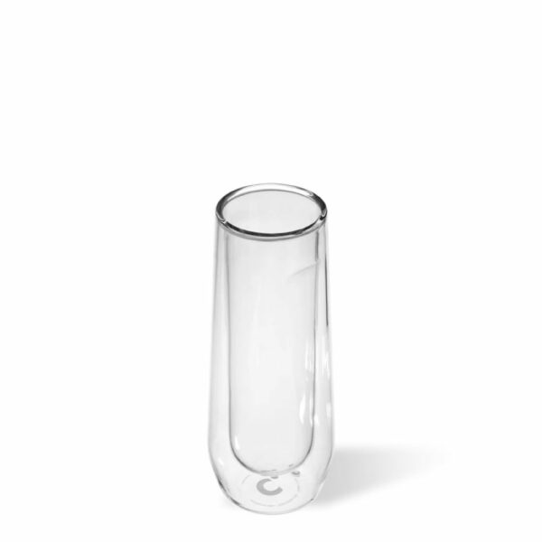 Stemless Flute Glass Set of Two | Clear