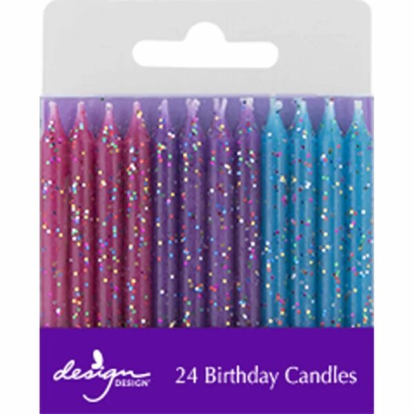Berry Punch Shimmer Stick Birthday Candles