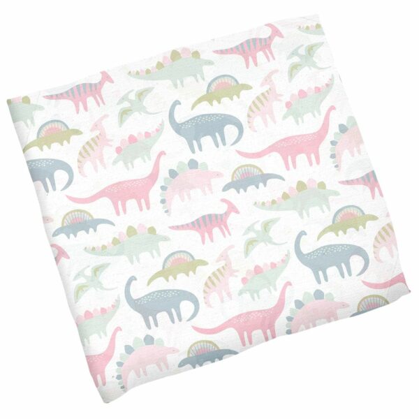 Muslin Blanket – Pink Dino