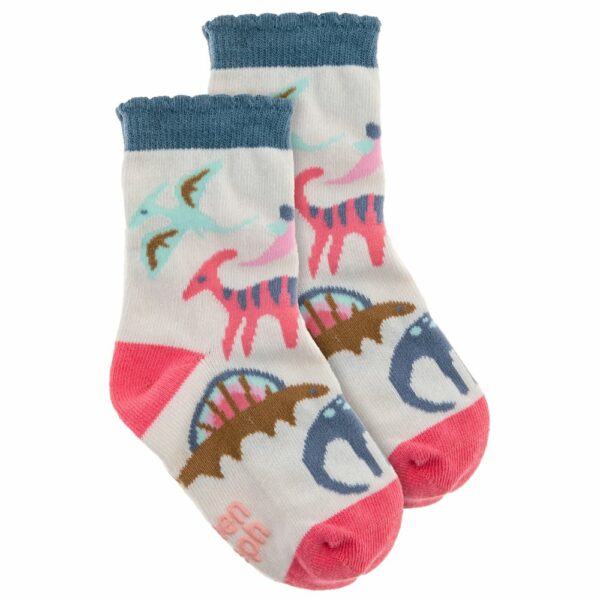Toddler Socks – Pink Dino
