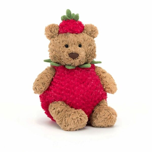 Jellycat Bartholomew Bear Strawberry at Palermo Coffee & Gifts in Ventura