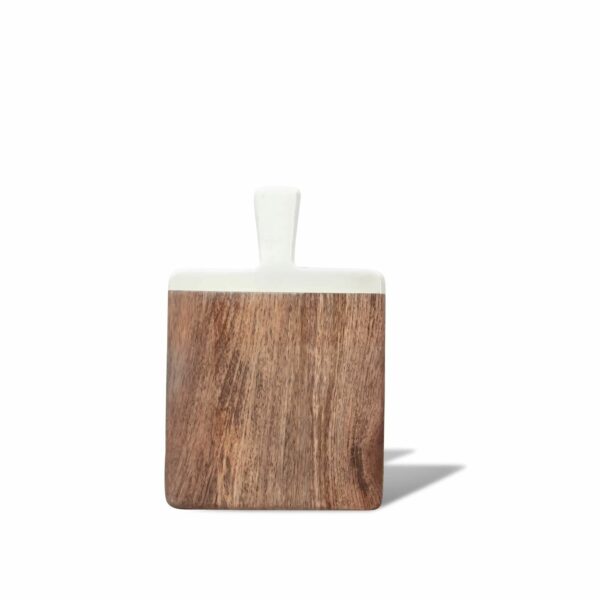 Acacia Cutting Board with White Handle