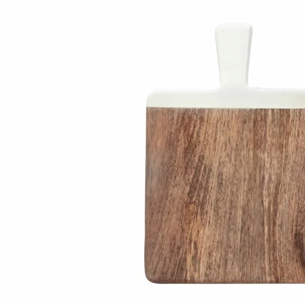 Acacia Cutting Board with White Handle